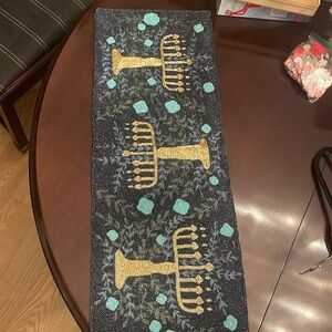 NWT celebrate together Hanukkah beaded runner